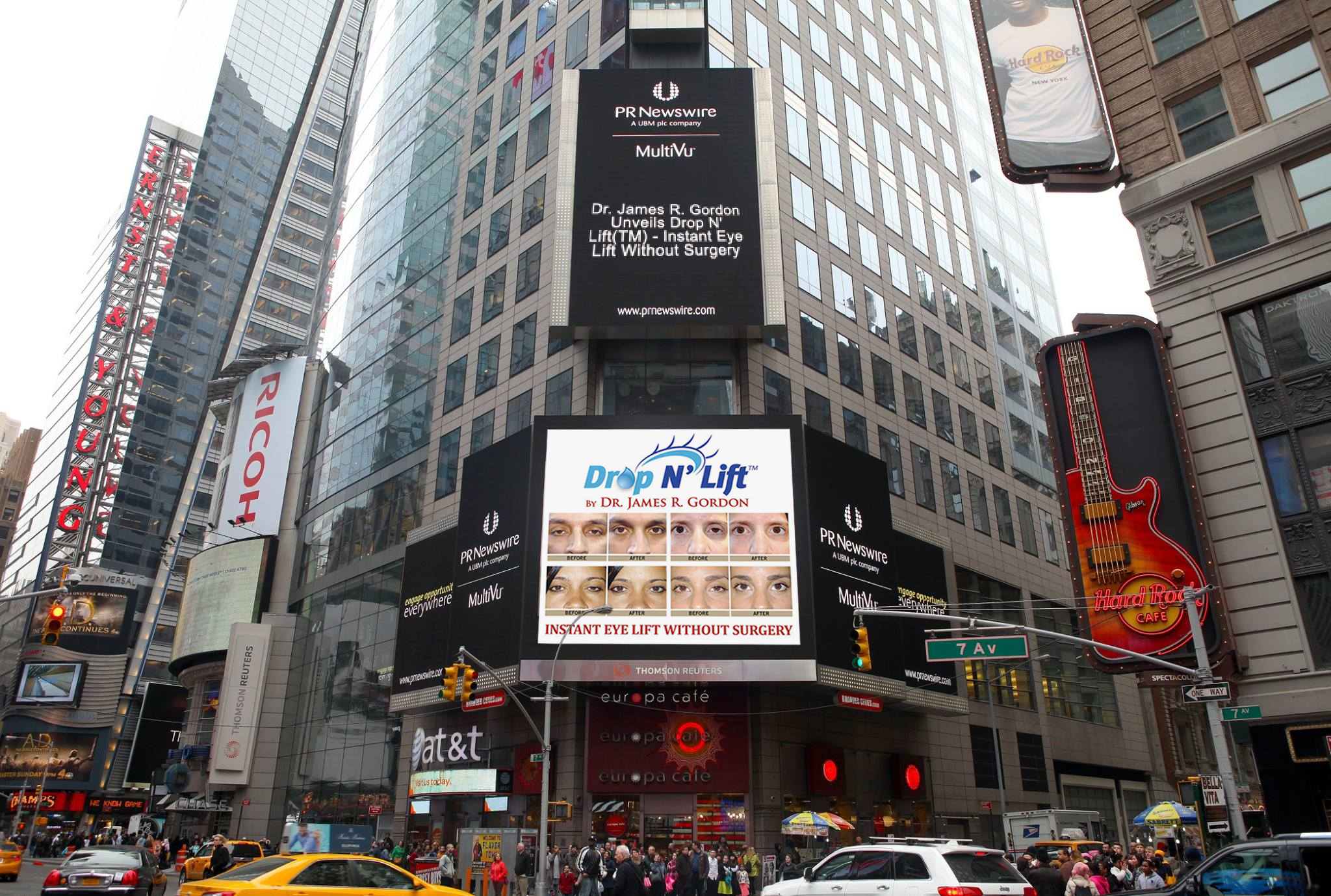 Dr. Gordon unveils Drop N' Lift in Times Square